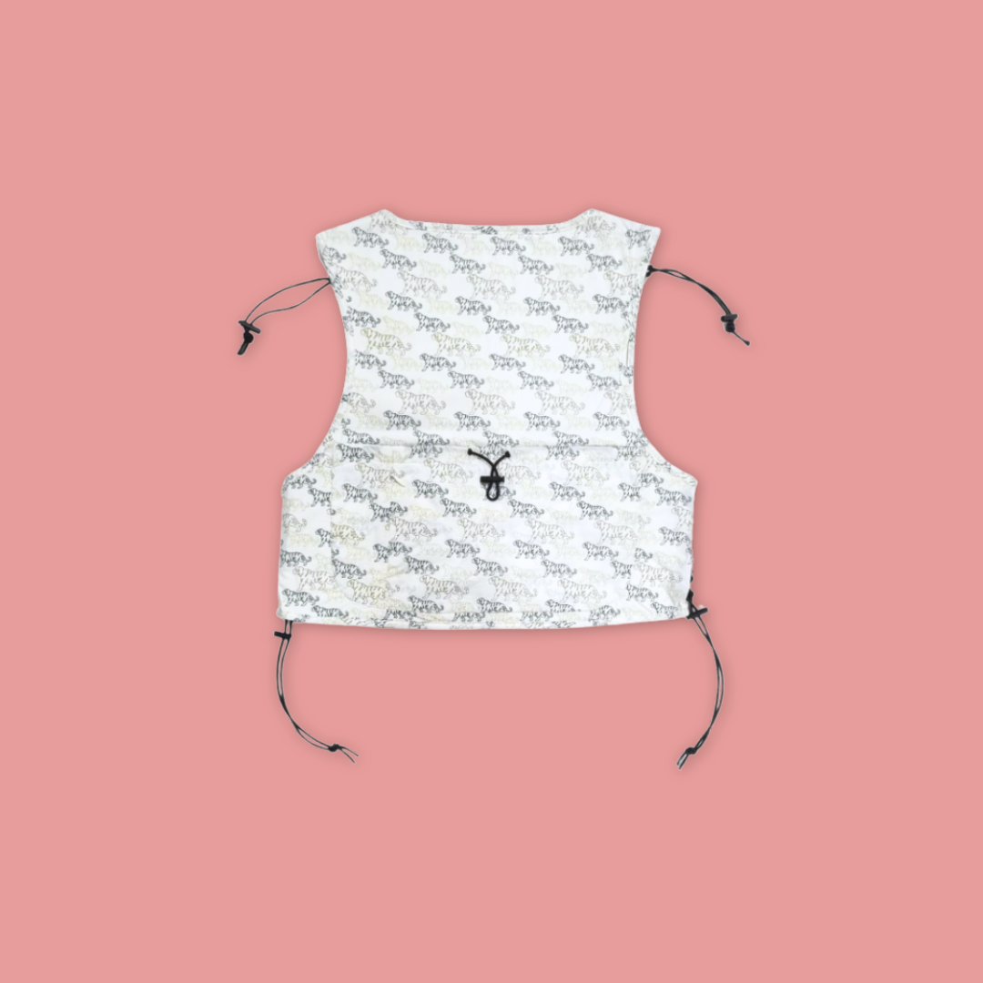 Tiger Overprint Quilted Vest – Unleash Your Wild Side Rainforest Wild Asia Collection MANDAI WILDLIFE RESERVE