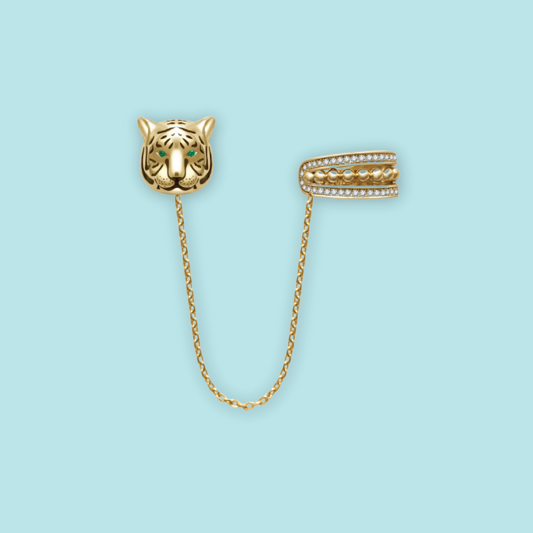 Pearly Lustre Malayan Tiger Earrings Ring Singapore Fashion Council - MANDAI WILDLIFE RESERVE