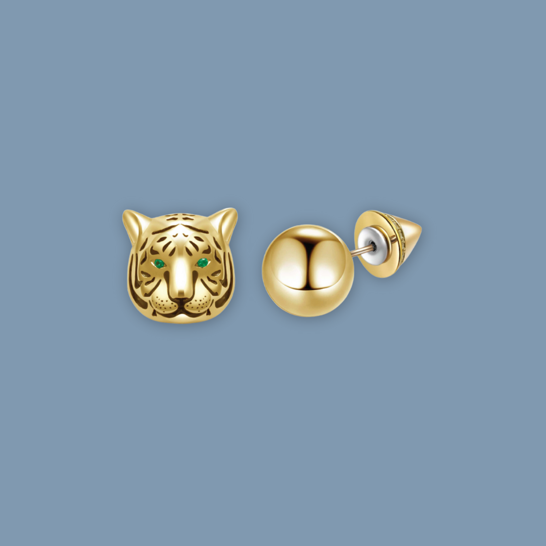 Pearly Lustre Malayan Tiger Earrings Ring Singapore Fashion Council - MANDAI WILDLIFE RESERVE