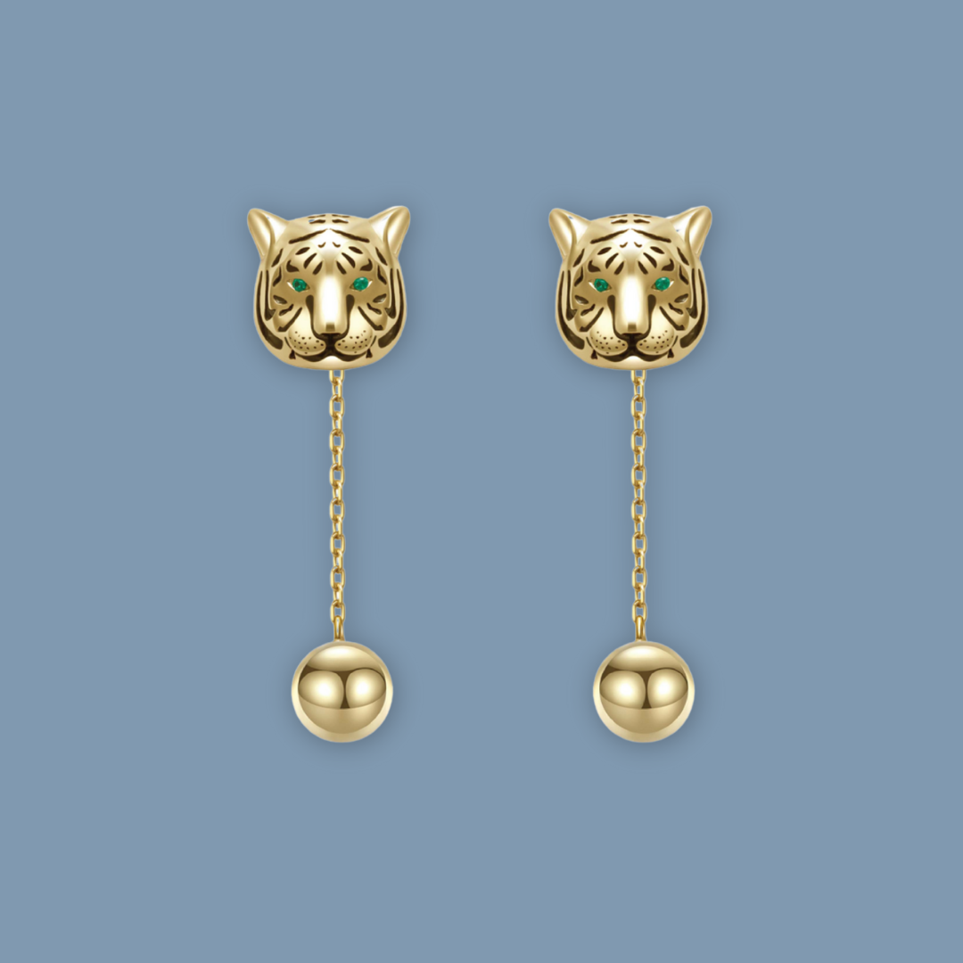 Pearly Lustre Malayan Tiger Earrings Ring Singapore Fashion Council - MANDAI WILDLIFE RESERVE