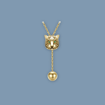 Pearly Lustre Malayan Tiger Y Necklace
