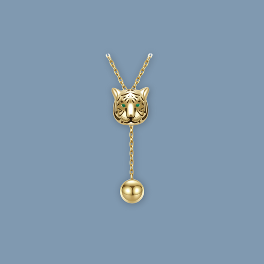 Pearly Lustre Malayan Tiger Y Necklace