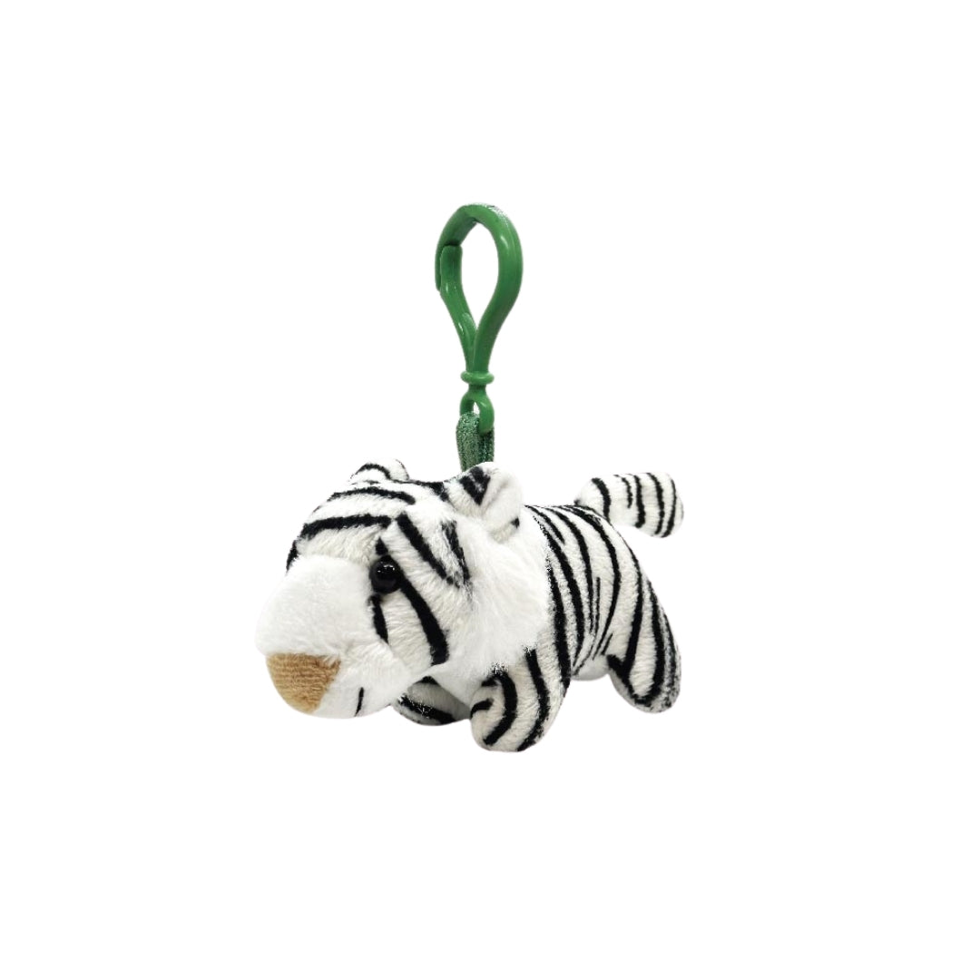 White Tiger Plush Keychain