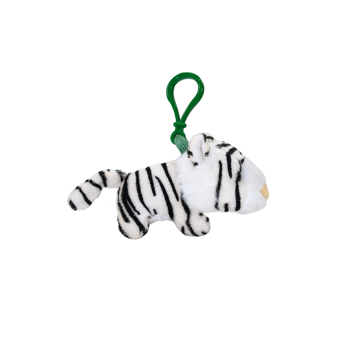 White Tiger Plush Keychain