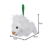 White Lion Plush Keychain