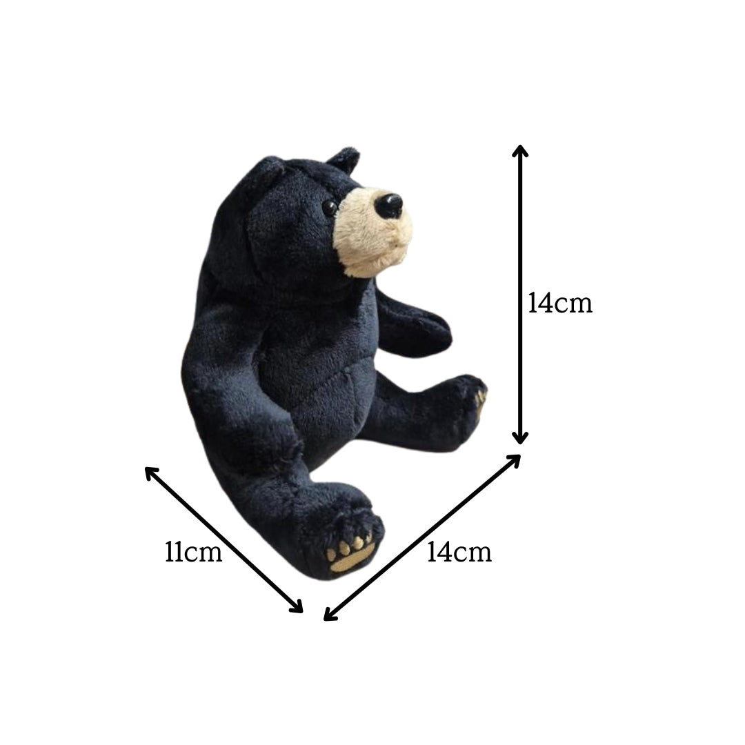 Black Bear Beanie Plush
