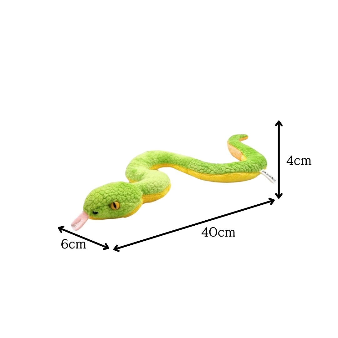 Pit Viper Snake Beanie Plush 8"
