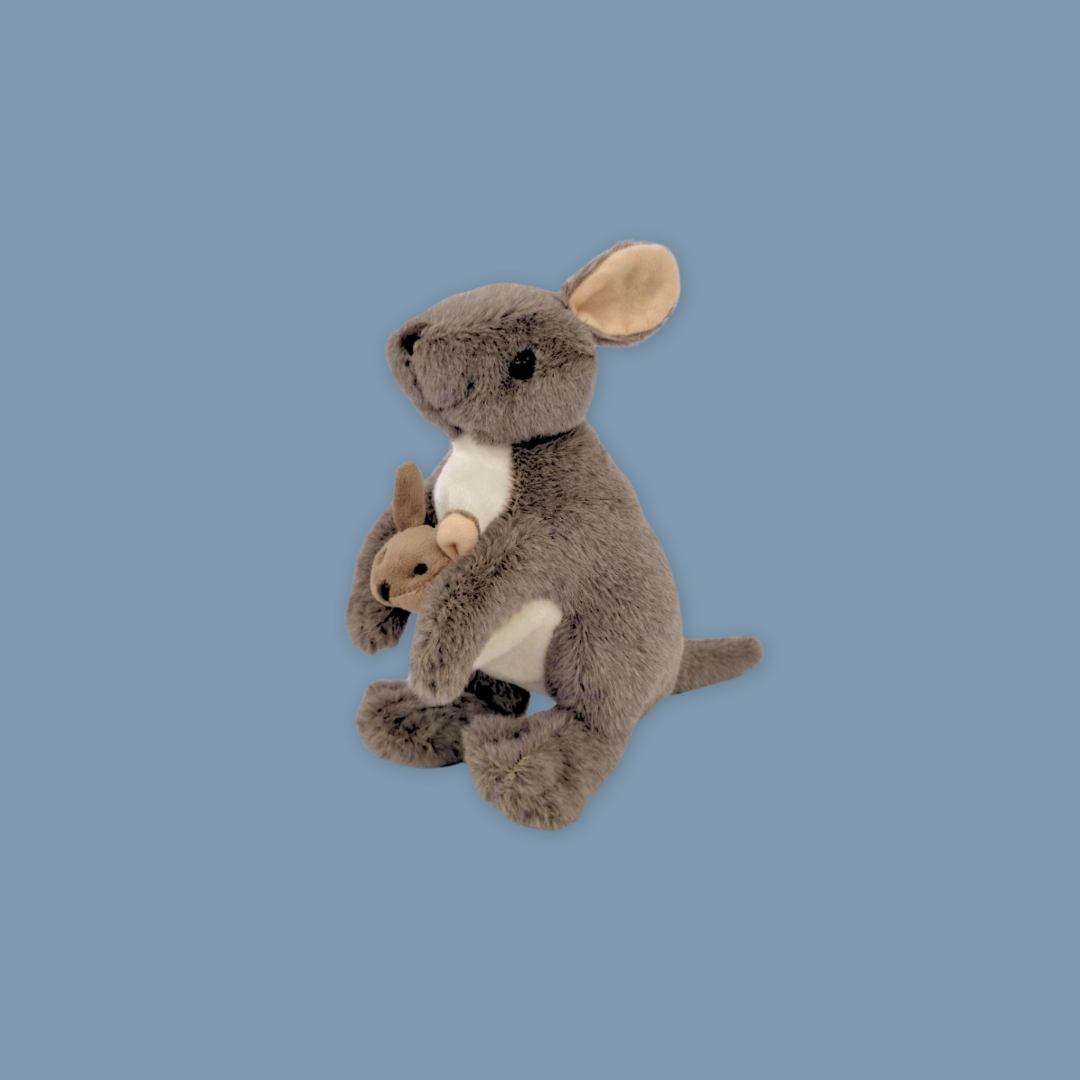 Mini Kangaroo with Joey 8"