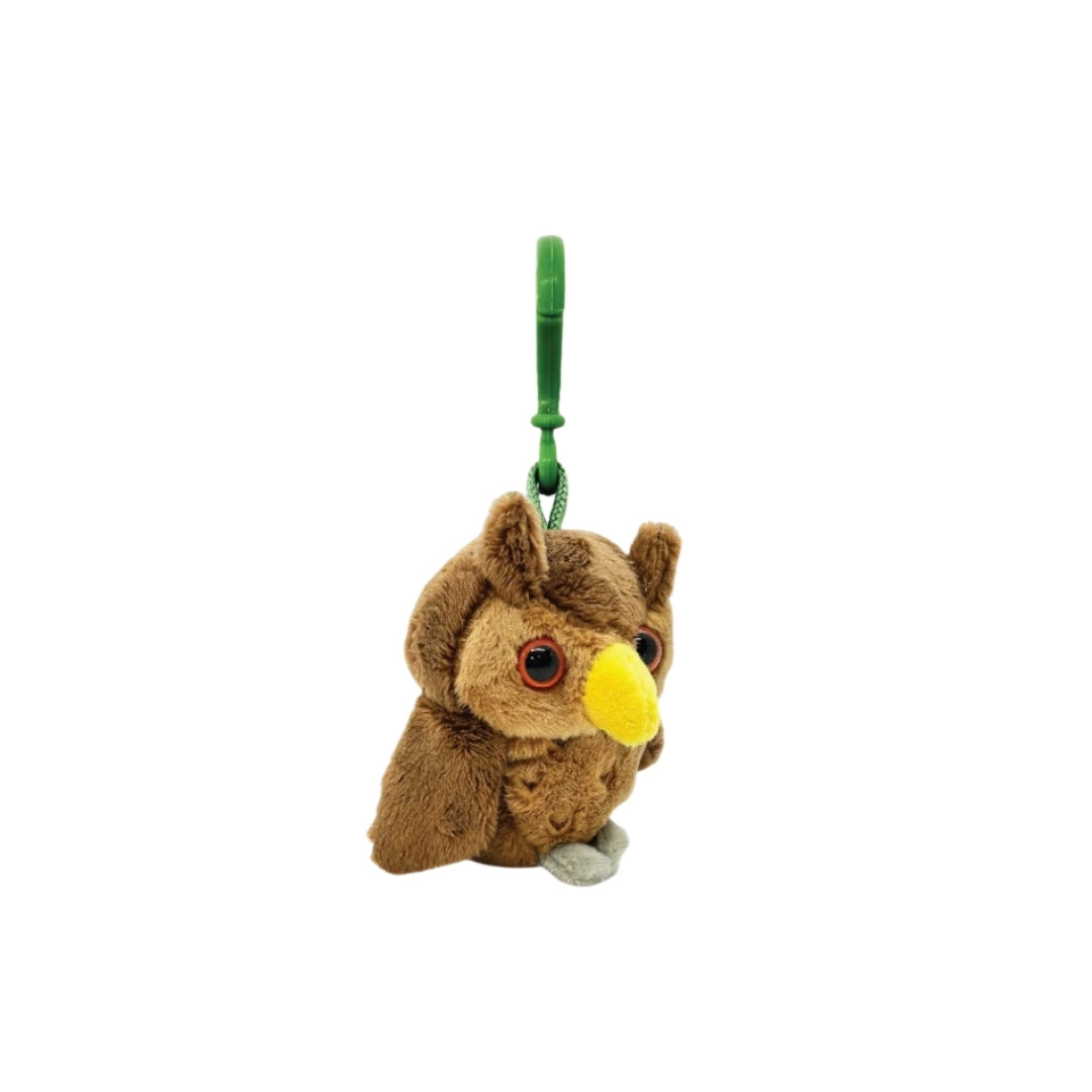 Brown Owl Plush Keychain