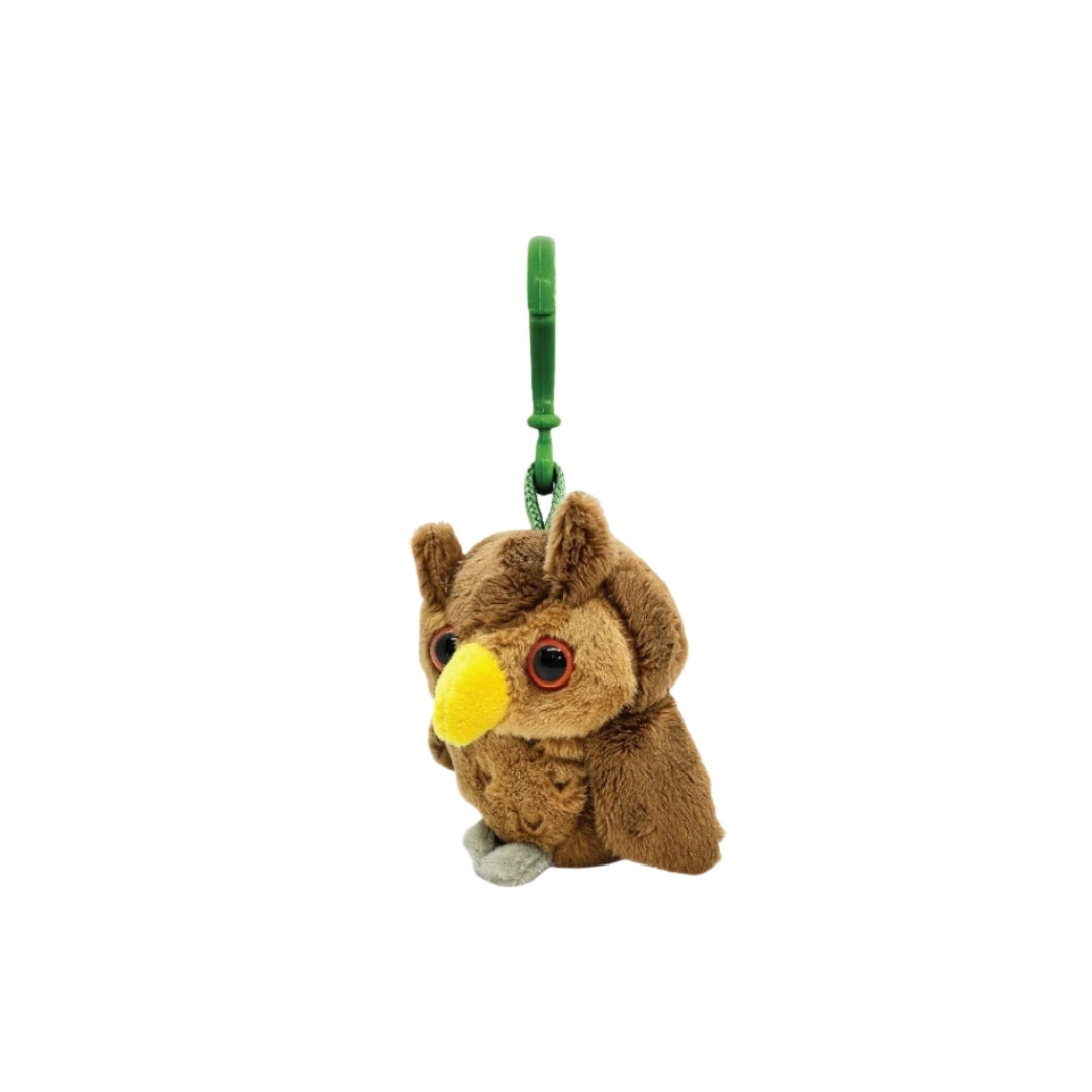 Brown Owl Plush Keychain