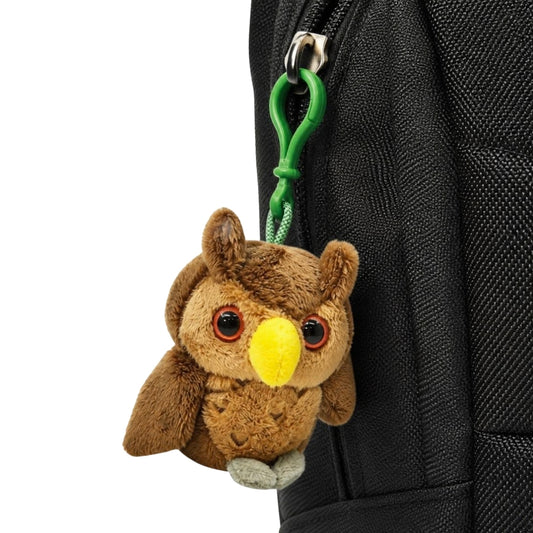 Brown Owl Plush Keychain