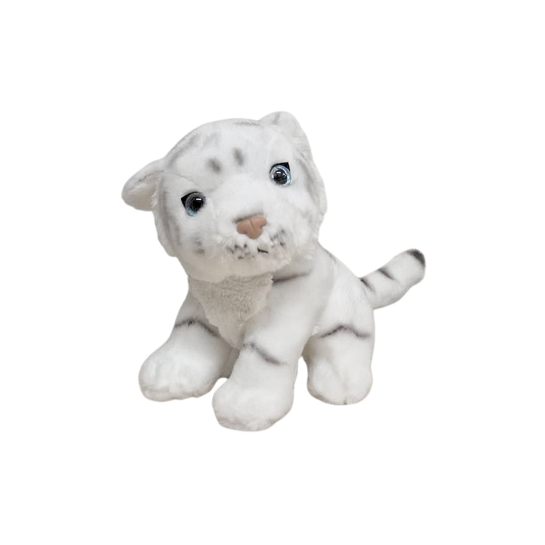 Sitting White Tiger Plush 7"