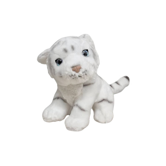 Sitting White Tiger Plush 7"