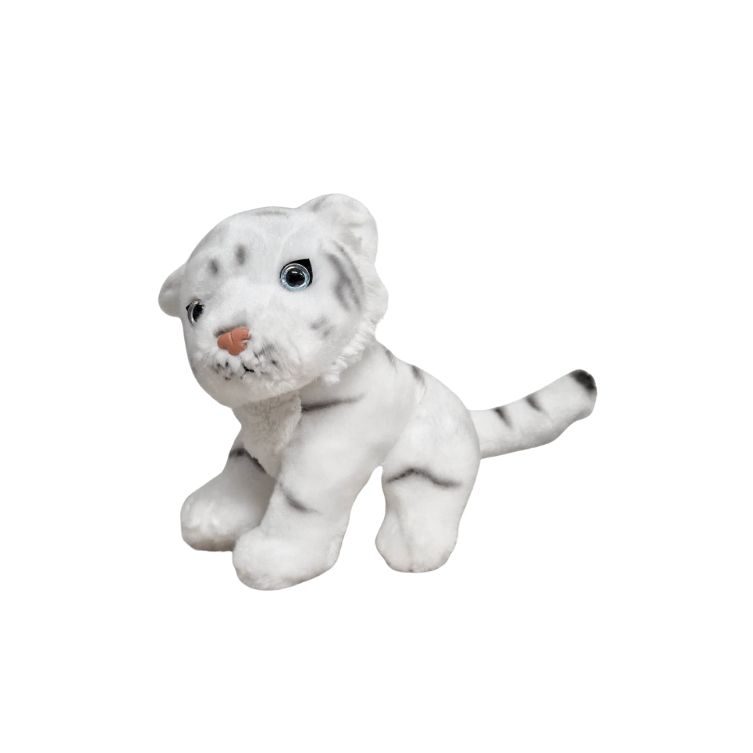 Sitting White Tiger Plush 7"