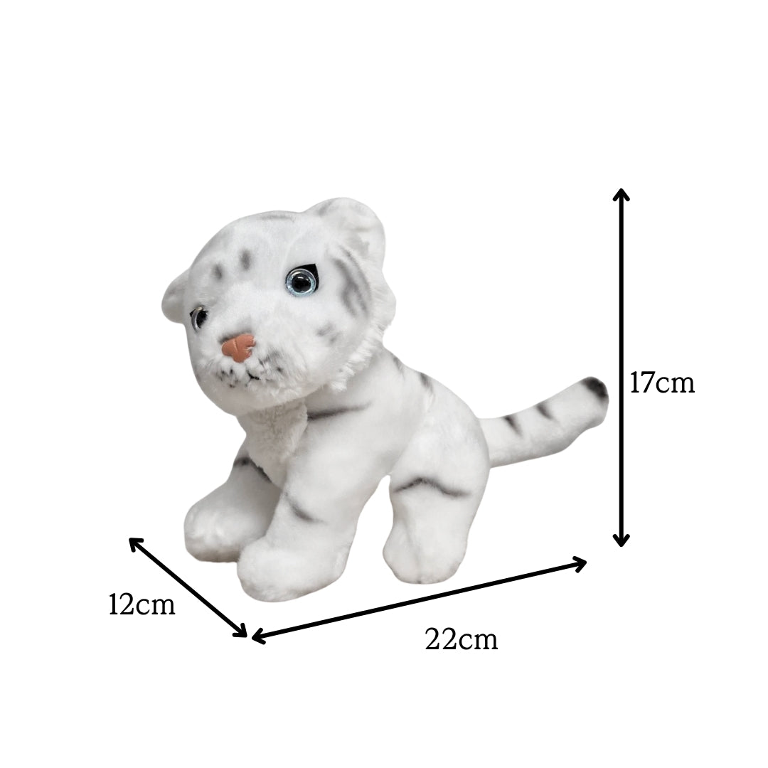 Sitting White Tiger Plush 7"