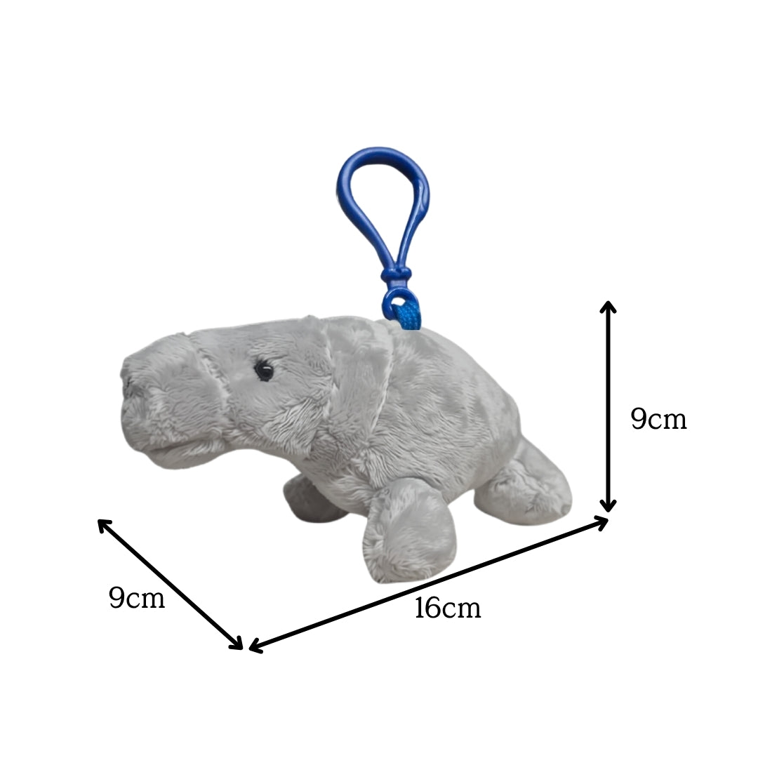 Manatee Plush Keychain