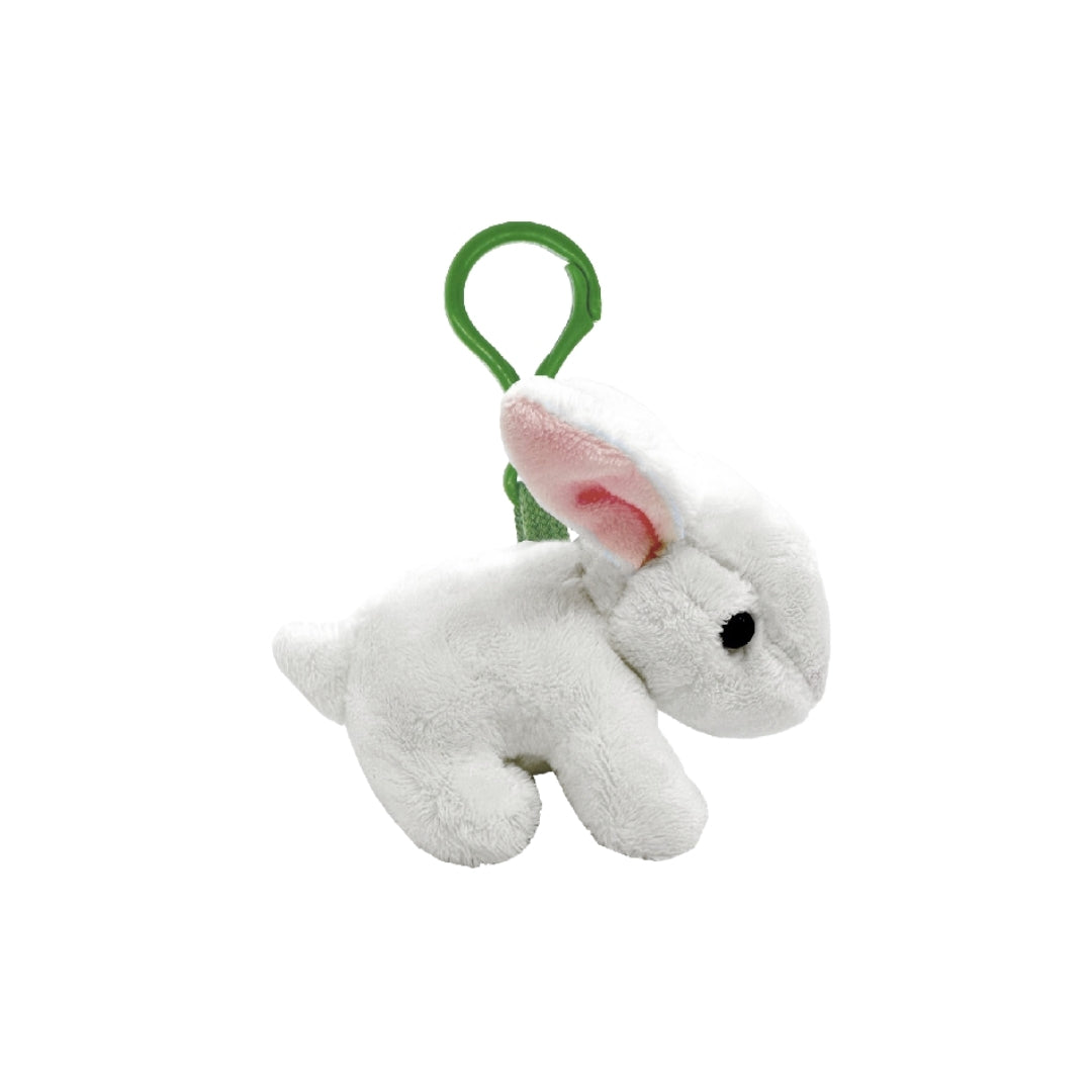 White Bunny Plush Keychain