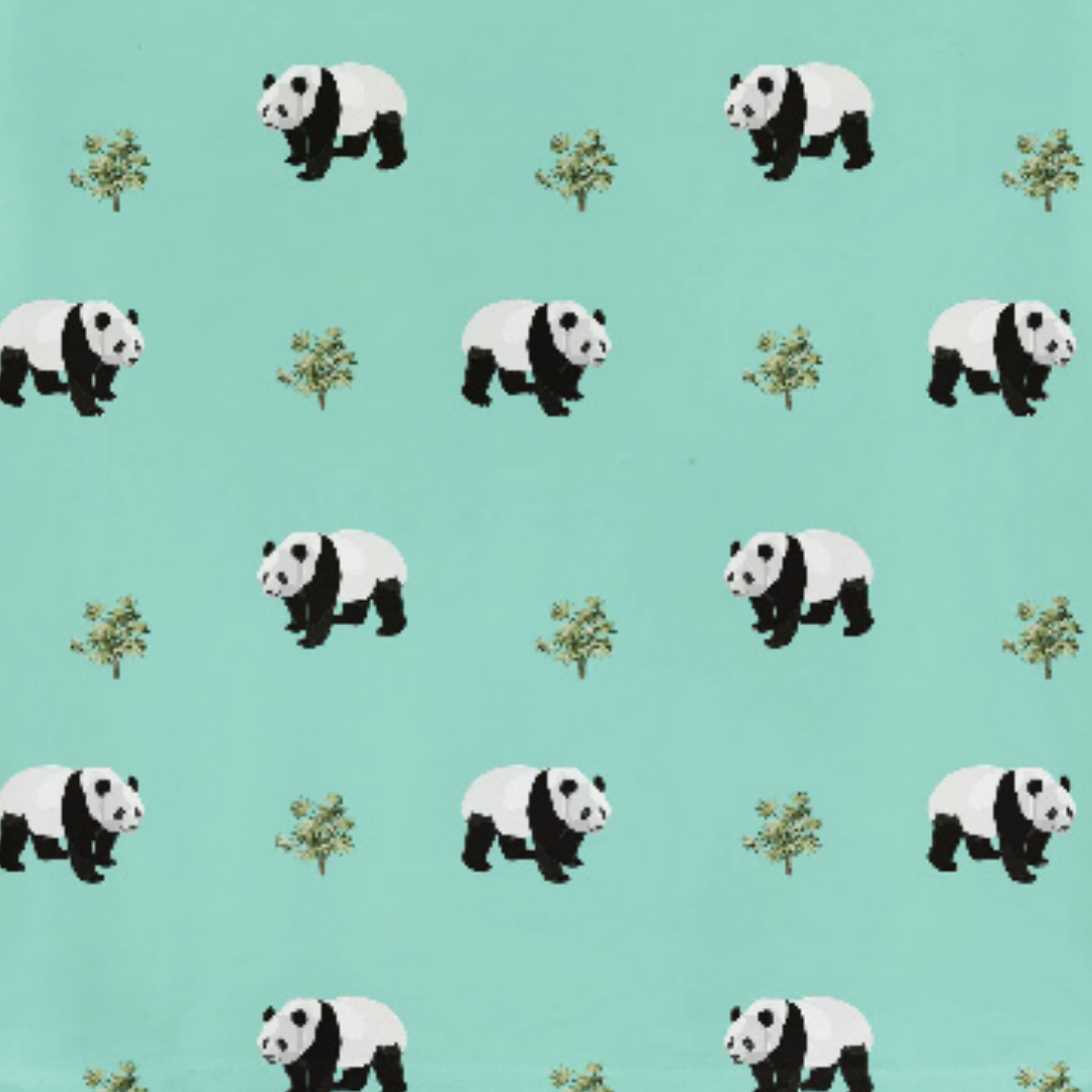 Panda All Over Print Kids Unisex Organic Cotton T-Shirt MANDAI WILDLIFE RESERVE