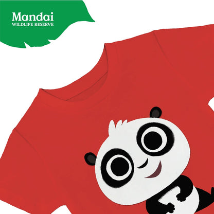 Panda Kids Unisex T-Shirt Top Short Sleeve Comfortable Clear Details Organic Cotton Tee Clothing MANDAI WILDLIFE RESERVE