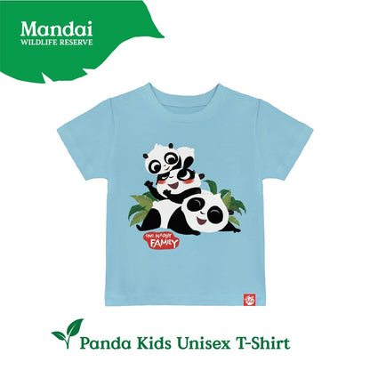 Panda Kids Unisex T-Shirt Top Short Sleeve Comfortable Clear Details Organic Cotton Tee Clothing MANDAI WILDLIFE RESERVE