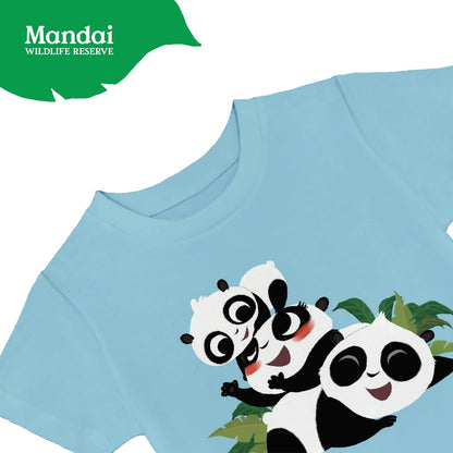 Panda Kids Unisex T-Shirt Top Short Sleeve Comfortable Clear Details Organic Cotton Tee Clothing MANDAI WILDLIFE RESERVE