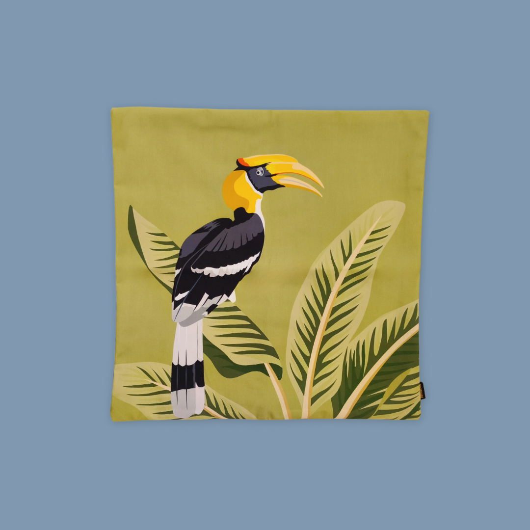 Hornbill Cushion Cover