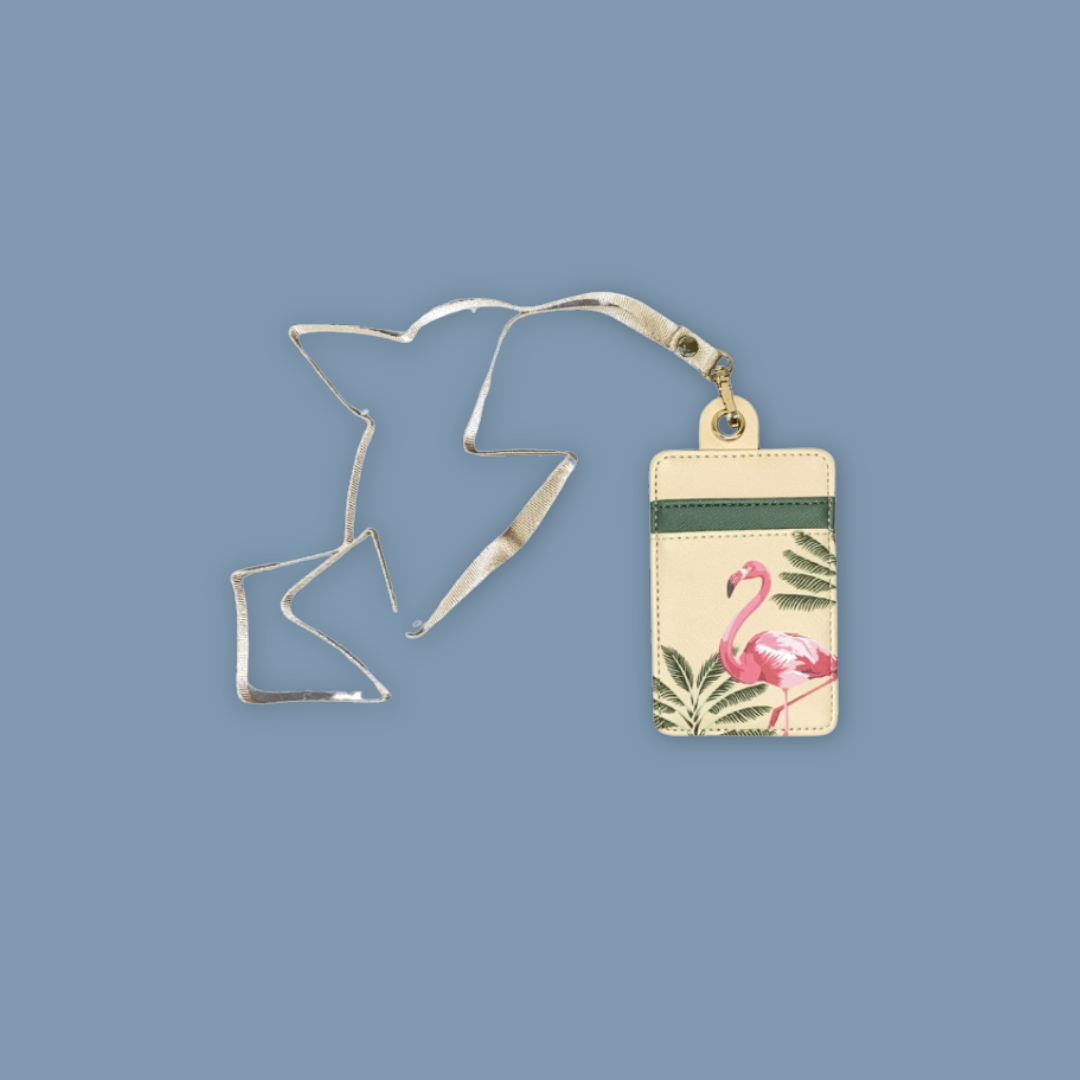 Flamingo Lanyard Card Holder