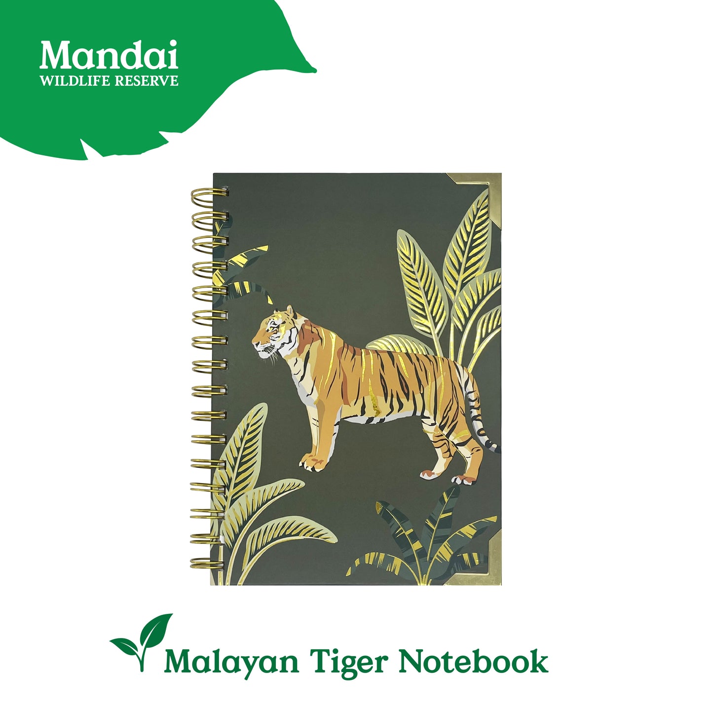 Animal Gold Foil Effect Notebook Paper Accessories Stationery FSC Paper MANDAI WILDLIFE RESERVE