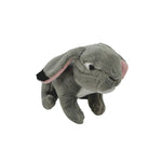 Long-Rub Rabbit Grey Beanie Plush