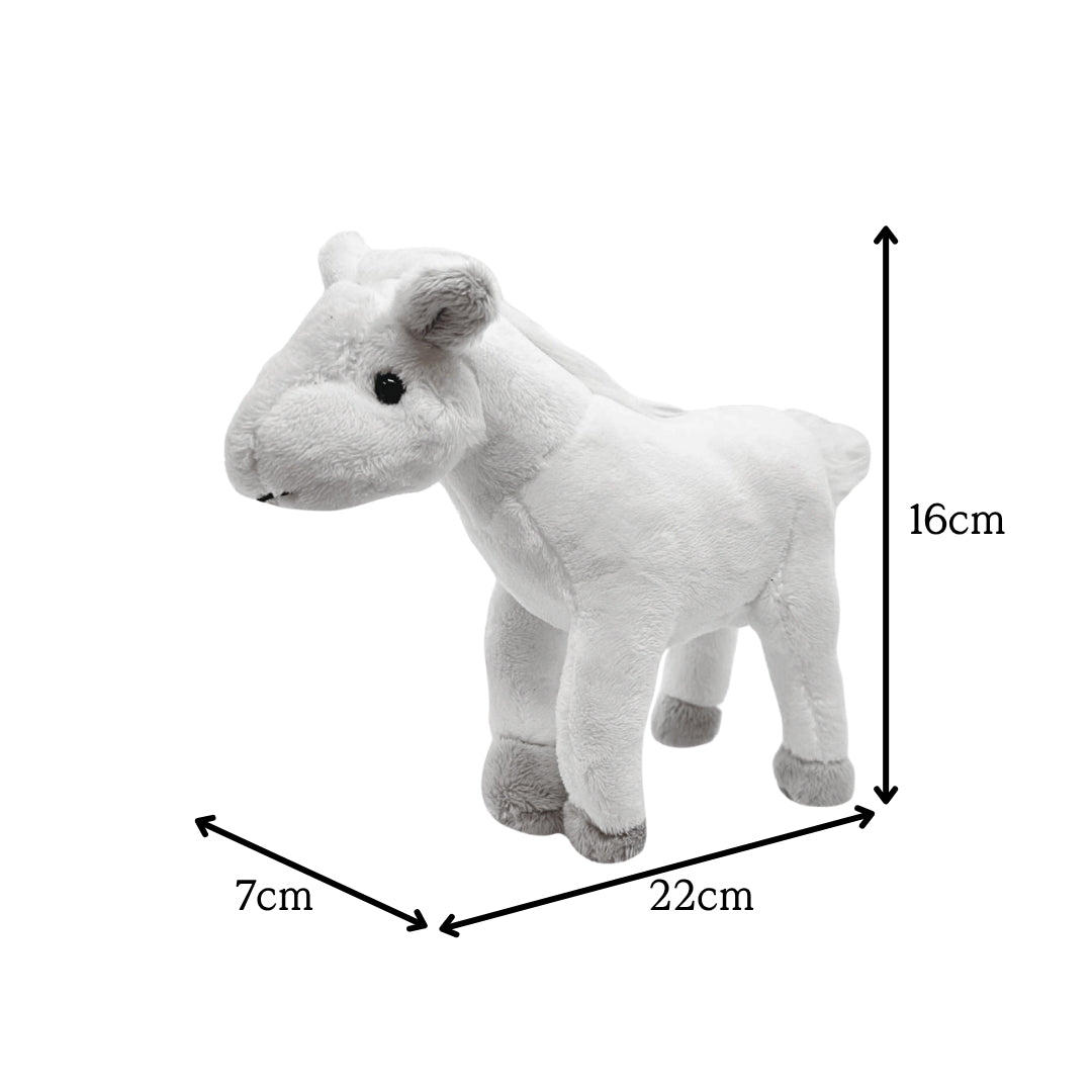 White Horse Beanie Plush