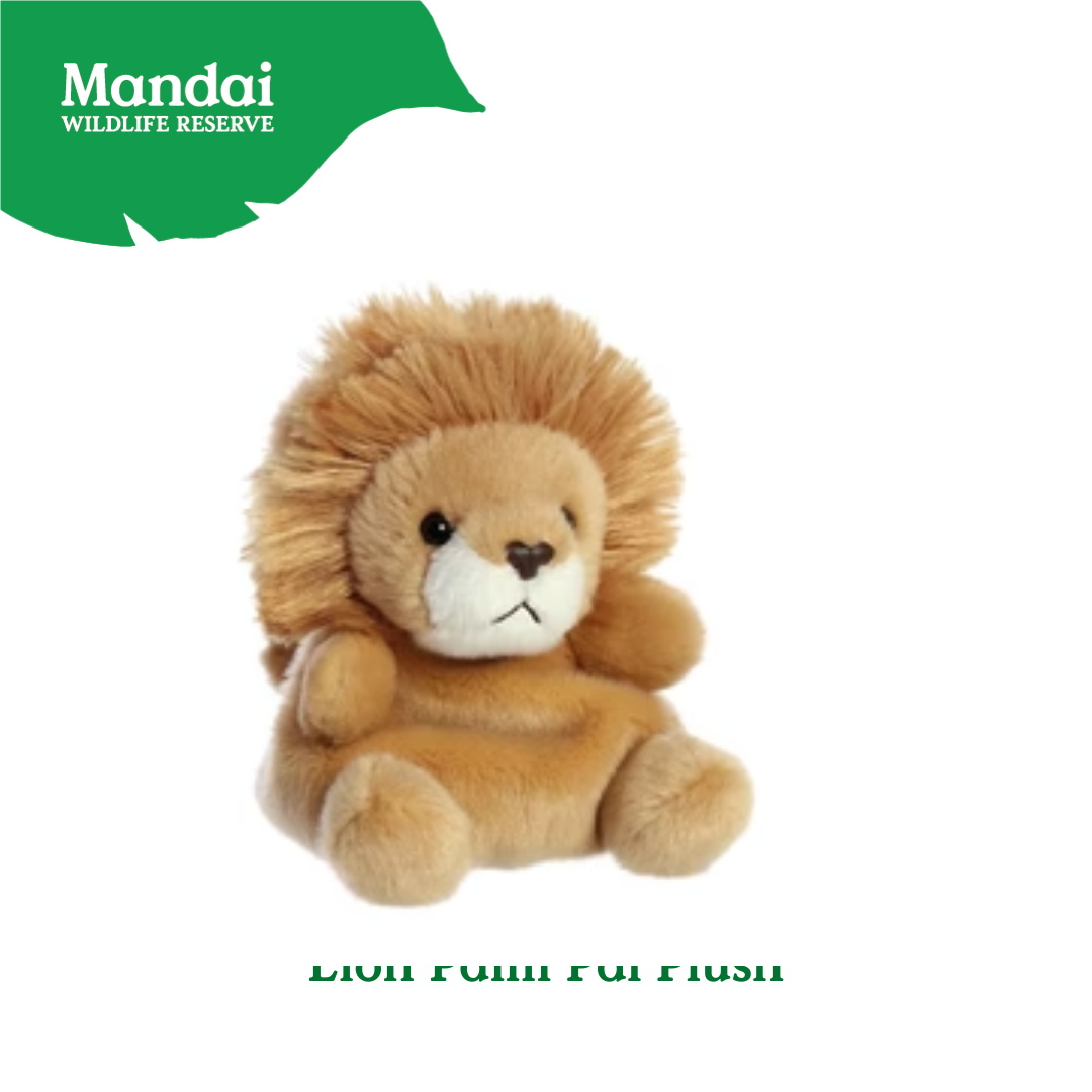 Adorable Tiger W Tiger Lion Cheetah Monkey Elephant Giraffe Beanie Plush Toy Palm Pal MANDAI WILDLIFE RESERVE