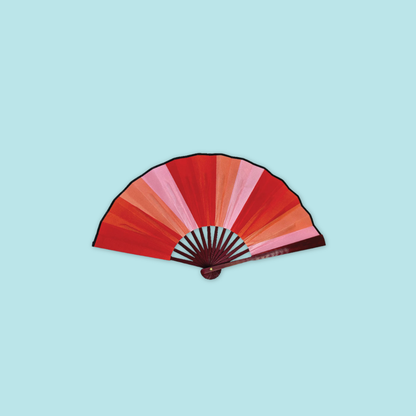 Flamingo Macaw Colorful  Folding Satin Hand Fan Flying With Colors Bird Paradise  MANDAI WILDLIFE RESERVES