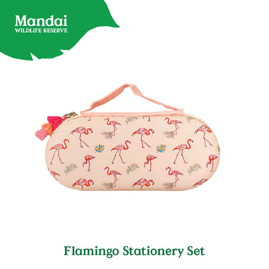 Flamingo Panda Colorful Stationery set Flying with Colors Bird Paradise MANDAI WILDLIFE RESERVE