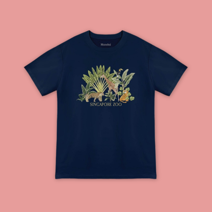 Animal Collage Adult Unisex T-Shirt Wildlife Sanctuary Cotton MANDAI WILDLIFE RESERVE