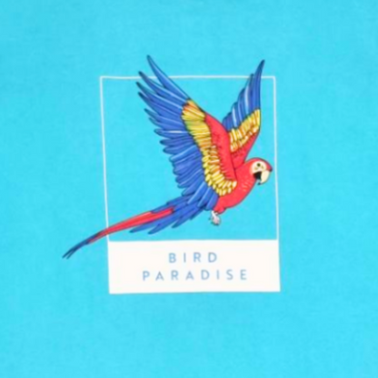 Bird Paradise Macaw Graphic Tee Blue MANDAI WILDLIFE RESERVE