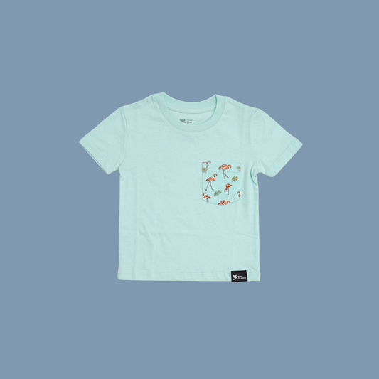 Bird Paradise Flamingo Pocket Kids T-Shirt