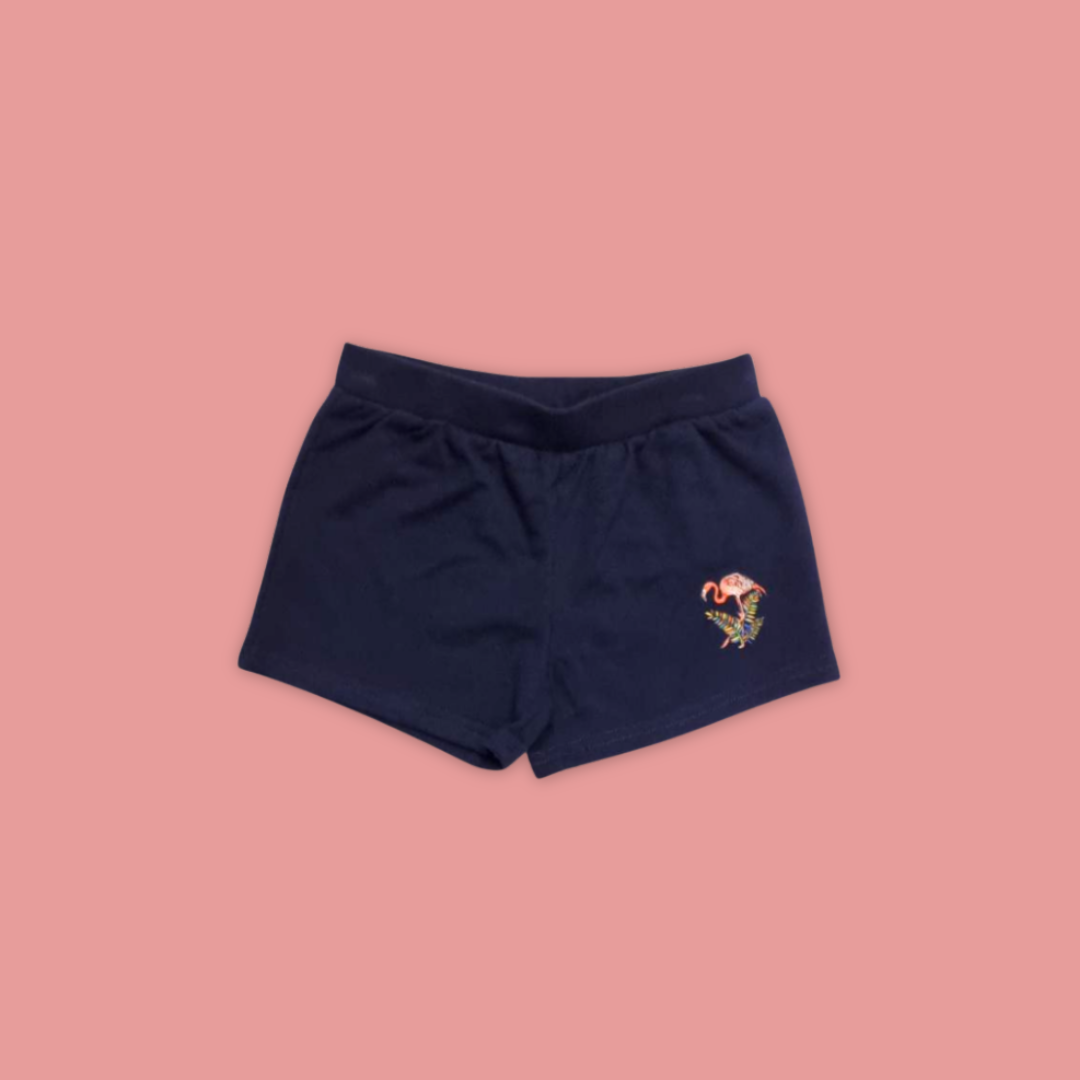 Flamingo Print Short Pants breezy and playful for girls - MANDAI WILDLIFE RESERVE