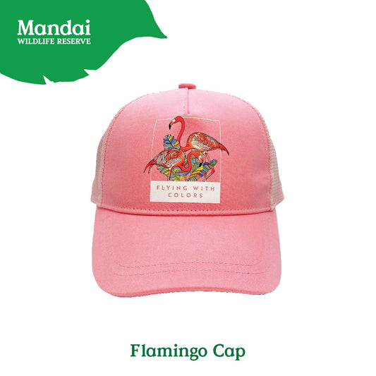 Colorful Unisex Hat Cap Visor Macaw Flamingo Flying with Colors Bird Paradise MANDAI WILDLIFE RESERVE