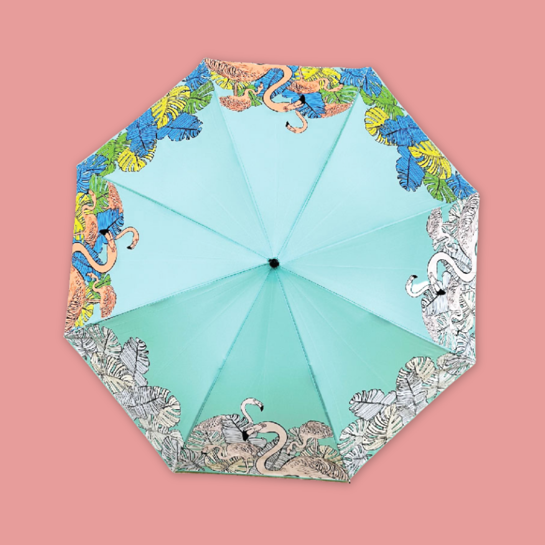 Flamingo Macaw COLOR CHANGING Raincoat Umbrella - MANDAI WILDLIFE RESERVE