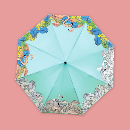 Flamingo Macaw COLOR CHANGING Raincoat Umbrella - MANDAI WILDLIFE RESERVE