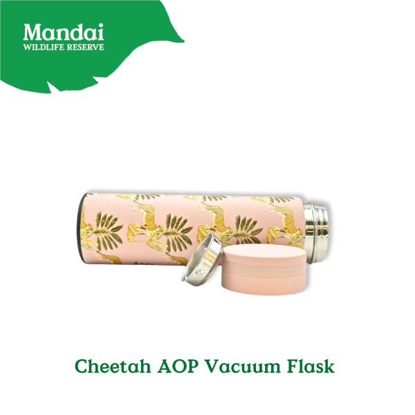 Exclusive WLS Animal Vacuum Flask – Cheetah Jaguar Zebra MANDAI WILDLIFE RESERVE