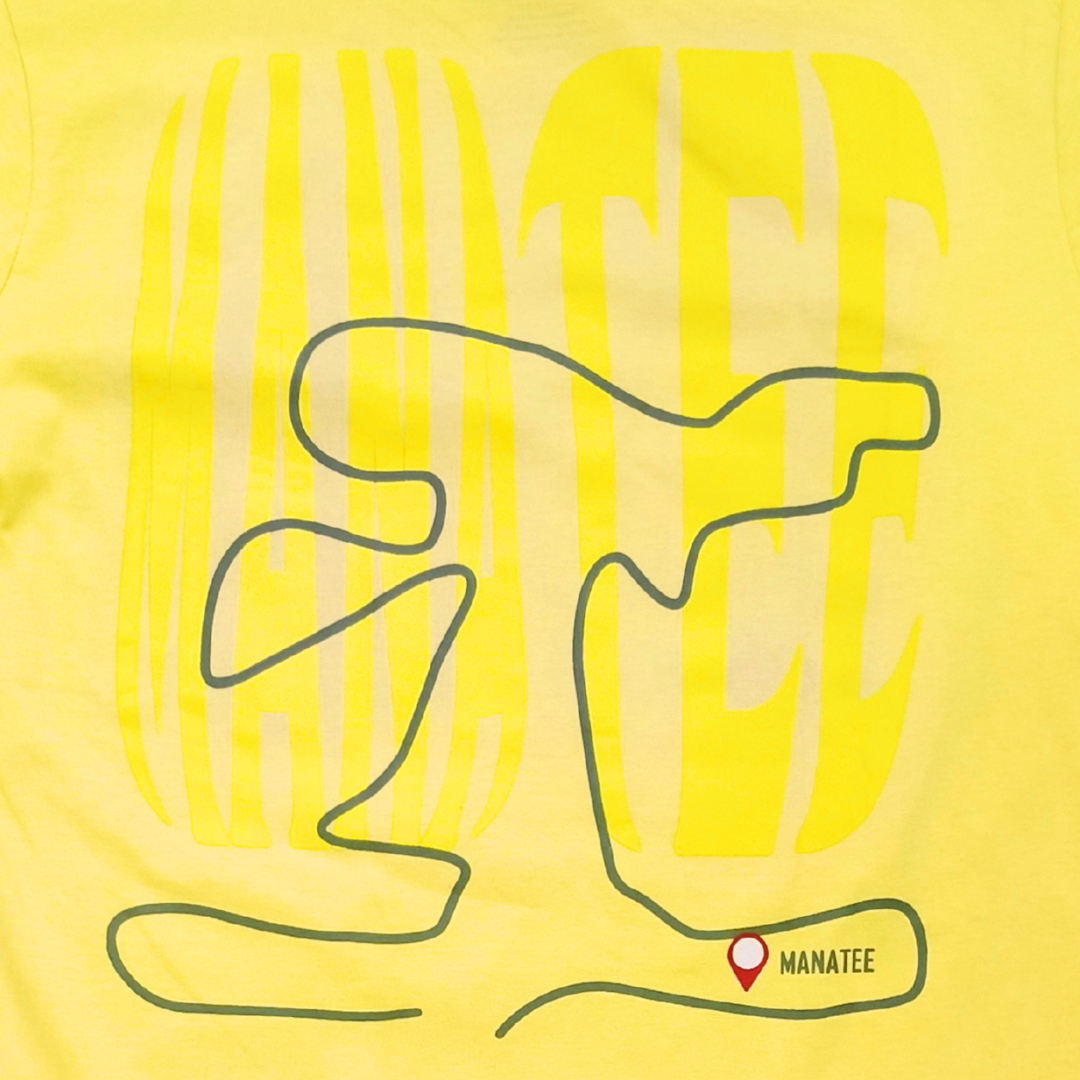 River Wonder Manatee Infographic Map Adult Tee - MANDAI WILDLIFE RESERVE