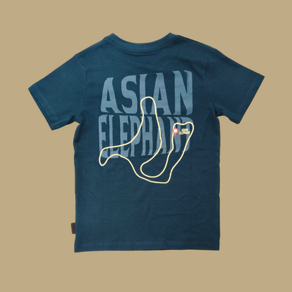 Night Safari Asian Elephant Map Adult T-Shirt MANDAI WILDLIFE RESERVE