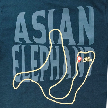 Night Safari Asian Elephant Map Adult T-Shirt MANDAI WILDLIFE RESERVE