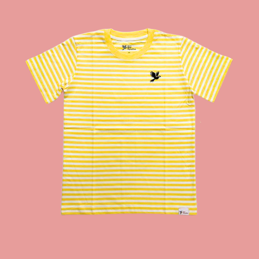 Bird Paradise Yellow Stripe Adult T-Shirt