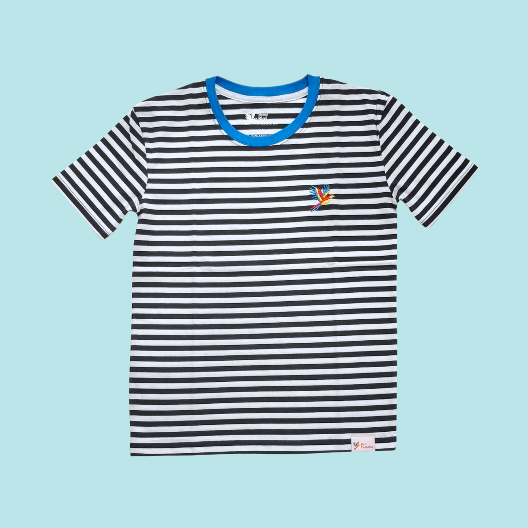Bird Paradise Black Stripe Adult T-Shirt