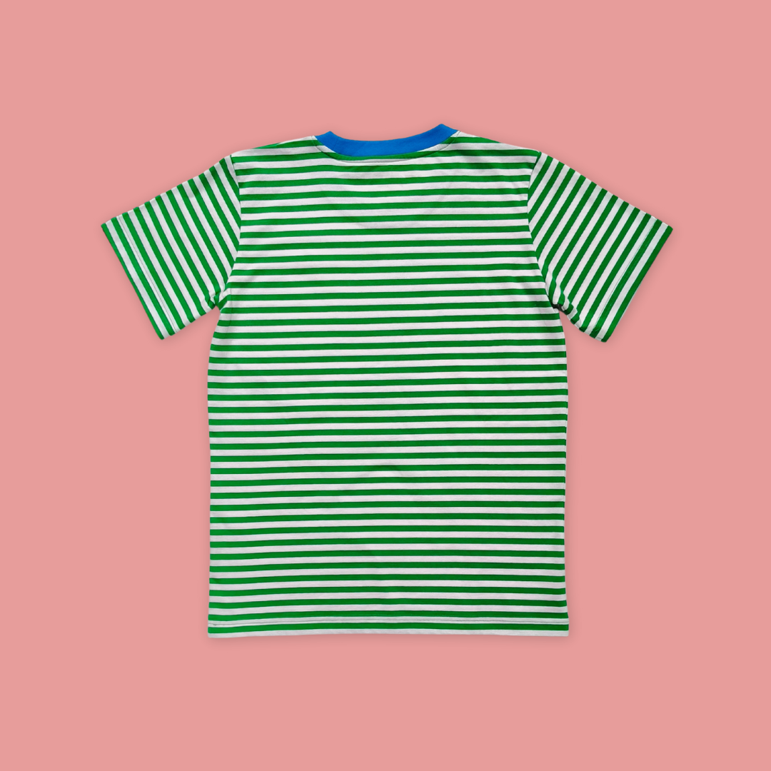 Rainforest Green Stripe Adult T-Shirt