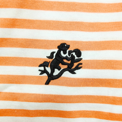 Rainforest Kids’ Unisex Stripe Cotton T-Shirt Vibrant Orange - MANDAI WILDLIFE RESERVE