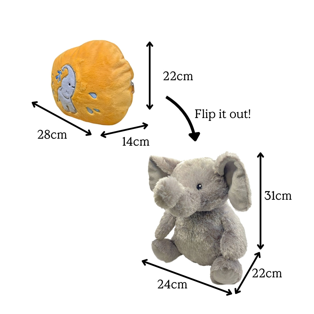 Elephant Reversible Plush Pillow