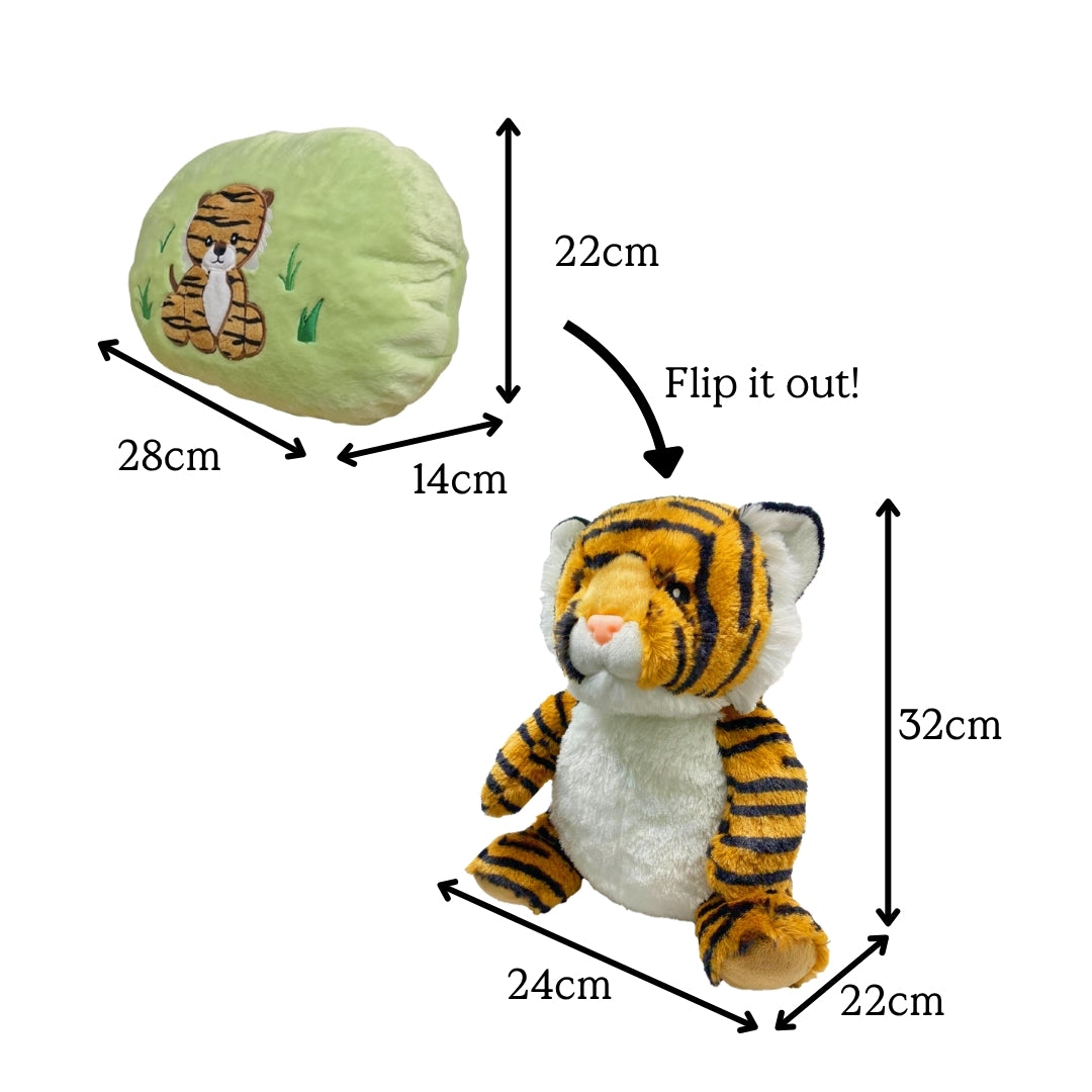 Malayan Tiger Reversible Plush Pillow
